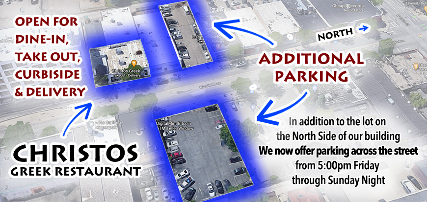 Additional Christos Parking Now Available